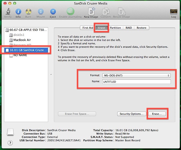 erase a mybook and reformat for mac os x